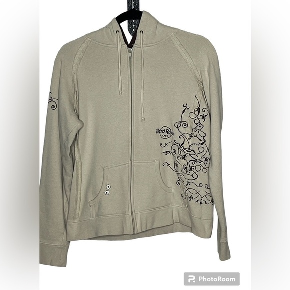 Hard Rock Cafe San Diego Hooded Zip Up Jacket Sz Large - Picture 1 of 10